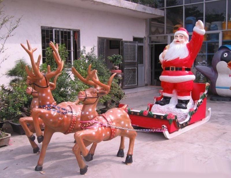 圣诞老人小鹿拉车