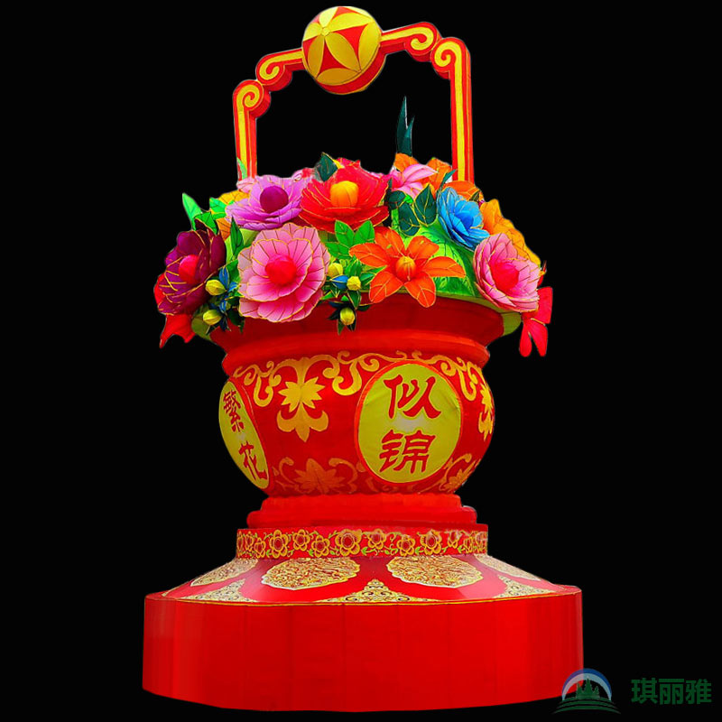 春节年花彩灯装饰